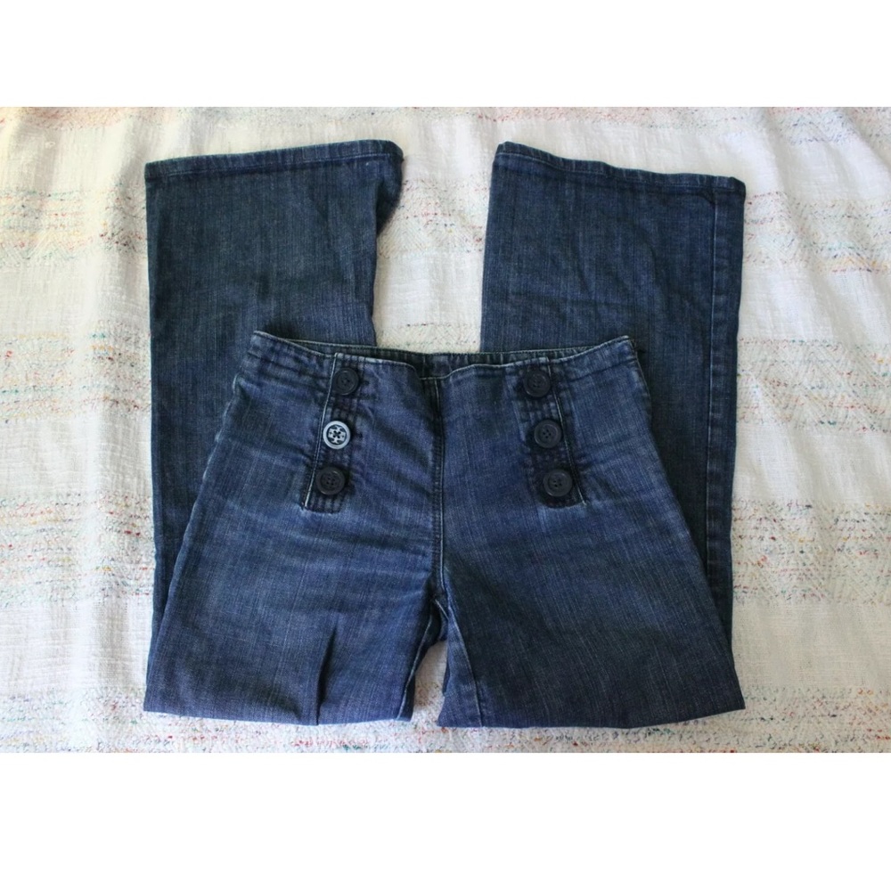 Tory Burch Nautical Sailor Flare Jeans